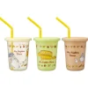 Maison Ghibli 3 Glasses with Straw Set - My Neighbor Totoro