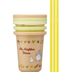 Maison Ghibli 3 Glasses with Straw Set - My Neighbor Totoro