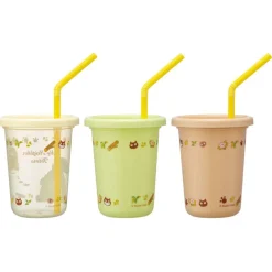 Maison Ghibli 3 Glasses with Straw Set - My Neighbor Totoro