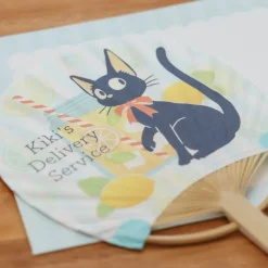Maison Ghibli Bamboo Fan & Letter Set Jiji with Lemon - Kiki's Delivery Service