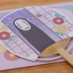 Maison Ghibli Bamboo Fan & Letter Set No Face with Flower - Spirited Away