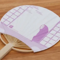 Maison Ghibli Bamboo Fan & Letter Set No Face with Flower - Spirited Away