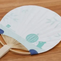 Maison Ghibli Bamboo Fan & Letter Set Totoro with Watermelon - My Neighbor Totoro