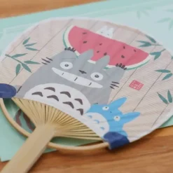 Maison Ghibli Bamboo Fan & Letter Set Totoro with Watermelon - My Neighbor Totoro