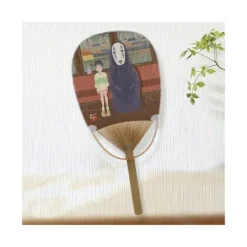 Maison Ghibli Bamboo Fan Chihiro & No Face on the train - Spirited Away