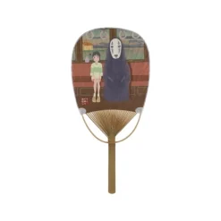 Maison Ghibli Bamboo Fan Chihiro & No Face on the train - Spirited Away