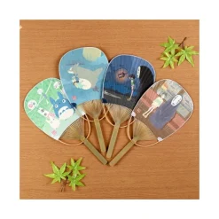 Maison Ghibli Bamboo Fan Chihiro & No Face on the train - Spirited Away