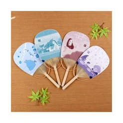 Maison Ghibli Bamboo Fan Chihiro & No Face on the train - Spirited Away