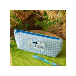 Maison Ghibli Blue checkered Pencil case - My Neighbor Totoro