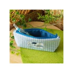 Maison Ghibli Blue checkered Pencil case - My Neighbor Totoro
