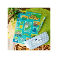 Maison Ghibli Blue checkered Pencil case - My Neighbor Totoro
