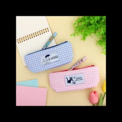 Maison Ghibli Blue checkered Pencil case - My Neighbor Totoro