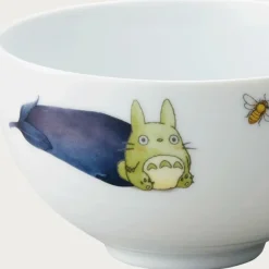 Maison Ghibli Bowl 13cm Totoro Eggplant and flower - My Neighbor Totoro