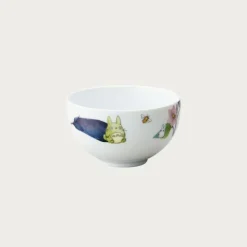 Maison Ghibli Bowl 13cm Totoro Eggplant and flower - My Neighbor Totoro