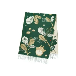 Maison Ghibli Dark Green Stole Oak leaves - My Neighbor Totoro