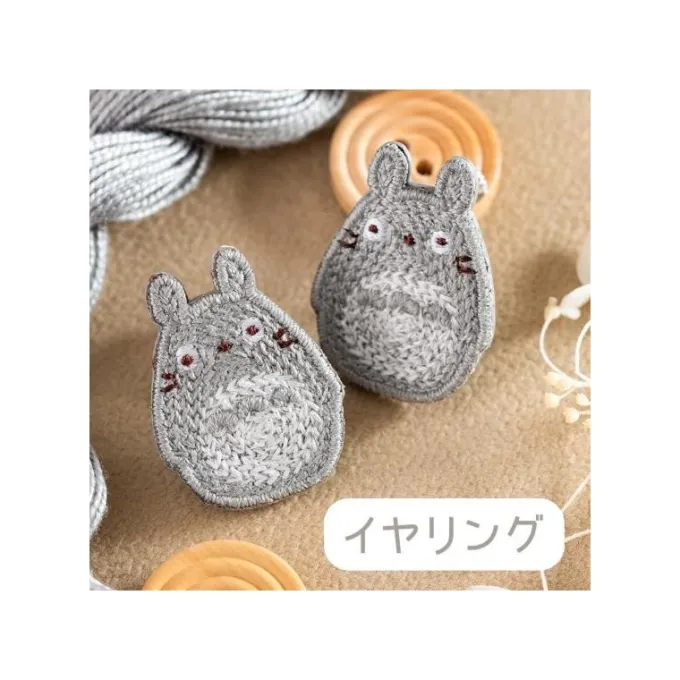 Maison Ghibli Earrings Embroidery serie Totoro - My Neighbour Totoro