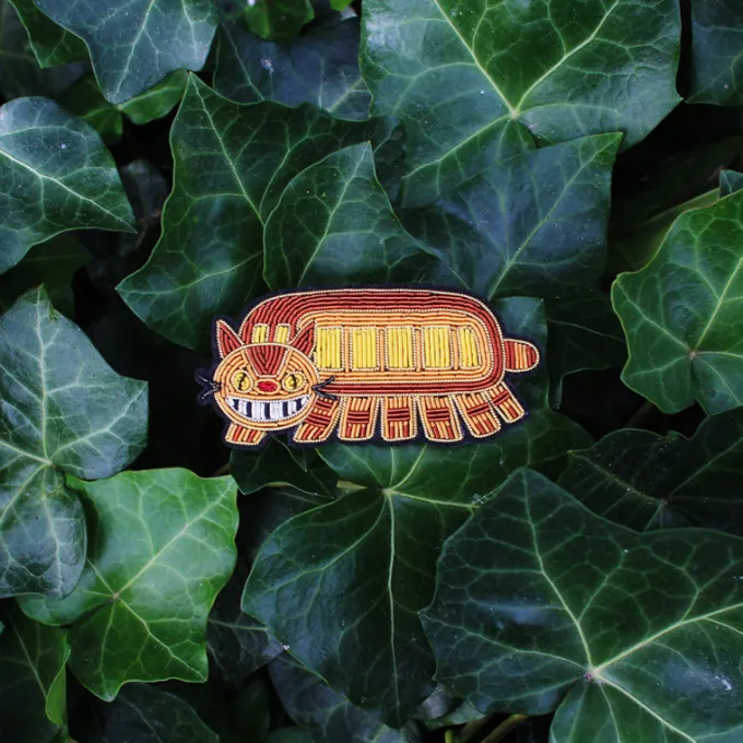 Maison Ghibli Embroidered Jewel Brooch Catbus - My Neighbor Totoro