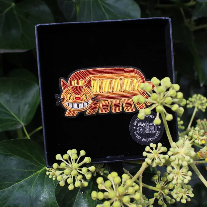 Maison Ghibli Embroidered Jewel Brooch Catbus - My Neighbor Totoro