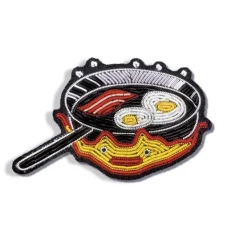 Maison Ghibli Embroidered Jewel Brooch Frying Pan - Howl’s Moving Castle