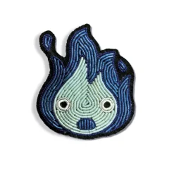 Maison Ghibli Embroidered Jewel Brooch Blue Calcifer - Howl’s Moving Castle