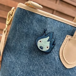 Maison Ghibli Embroidered Jewel Brooch Blue Calcifer - Howl’s Moving Castle