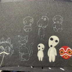 Maison Ghibli Embroidered Jewel Brooch Night Walker - Princess Mononoke