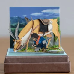 Maison Ghibli Paper Craft Ashitaka et Yakul - Princess Mononoke