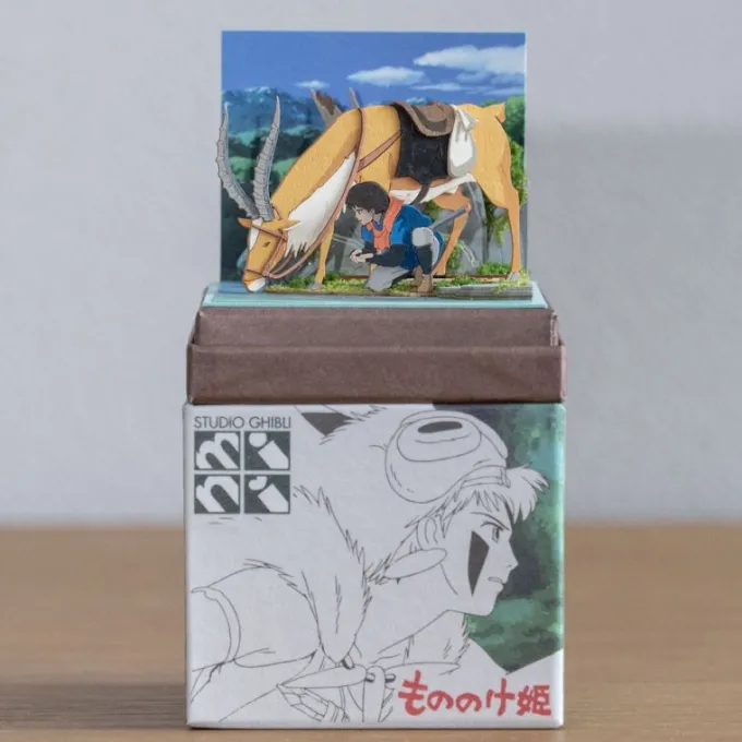 Maison Ghibli Paper Craft Ashitaka et Yakul - Princess Mononoke