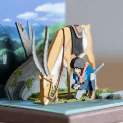 Maison Ghibli Paper Craft Ashitaka et Yakul - Princess Mononoke