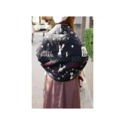 Maison Ghibli STOLE WITH BUTTON KIKI SNOWING CITY - KIKI’S DELIVERY SERVICE