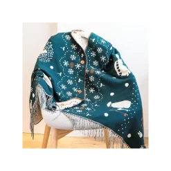 Maison Ghibli STOLE WITH BUTTON WALKING IN SNOW - MY NEIGHBOR TOTORO