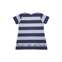 Maison Ghibli STRIPED TUNIC TOP KIKI KORIKO TOWN BLACK×WHITE - KIKI'S DELIVERY SERVICE