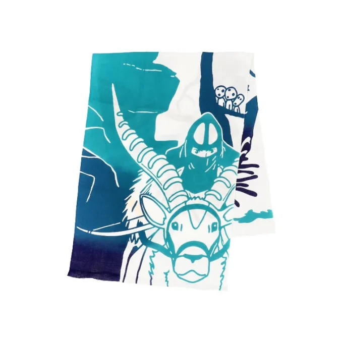 Maison Ghibli Tenugui Ashitaka and Yakul - Princess Mononoke