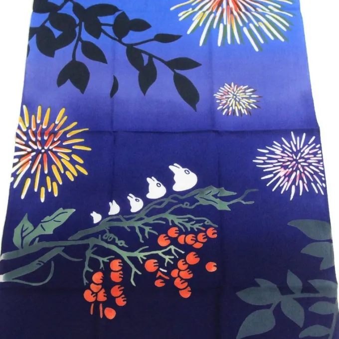 Maison Ghibli Tenugui Fireworks - My Neighbor Totoro
