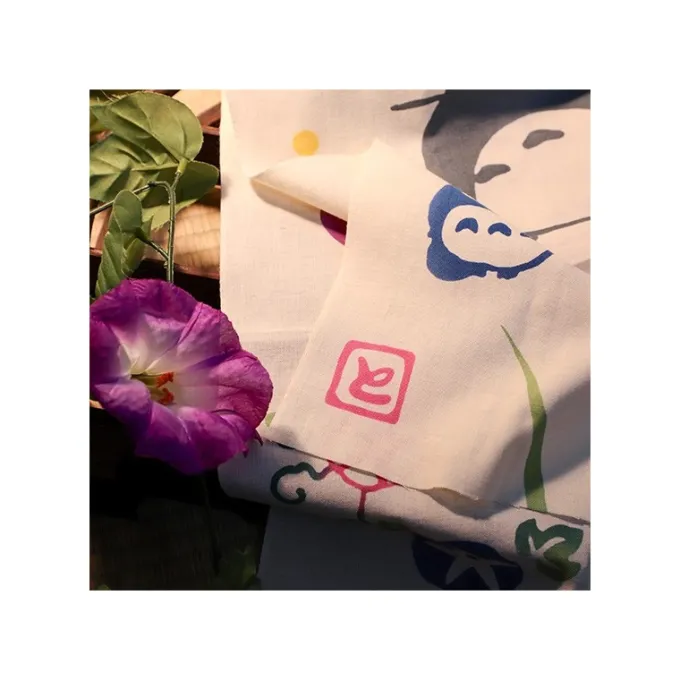 Maison Ghibli Tenugui Morning glory & firefly - My Neighbor Totoro