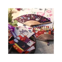 Maison Ghibli Tenugui Morning glory & firefly - My Neighbor Totoro