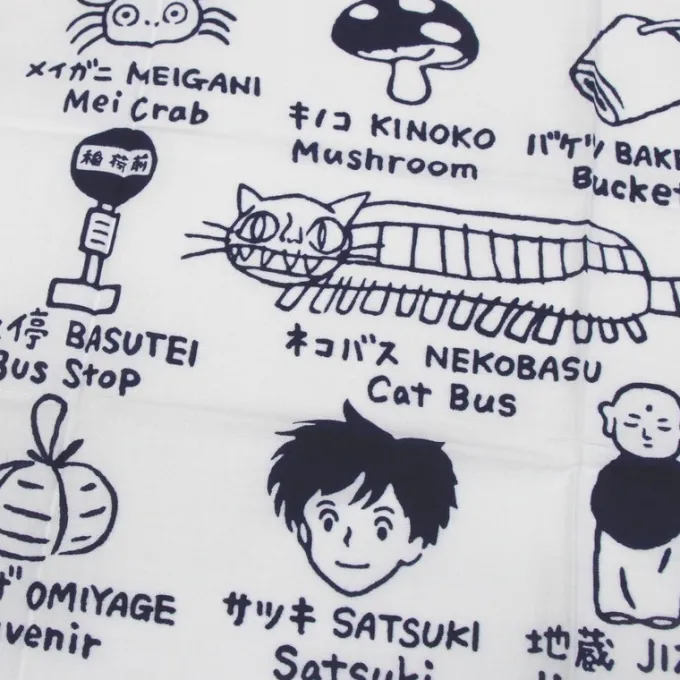 Maison Ghibli Tenugui Totoro symbols - My Neighbor Totoro