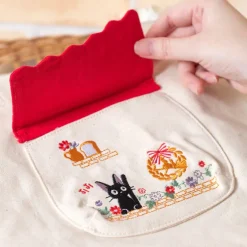 Maison Ghibli Tote bag Jiji in the flowers - Kiki's Delivery Service