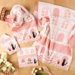 Maison Ghibli Towel Jiji Street corner 34x80 cm - Kiki's Delivery Service