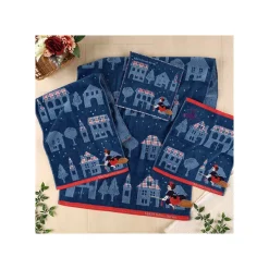Maison Ghibli Towel The Night of Departure 34x80 cm - Kiki's Delivery Service