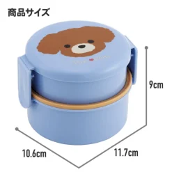 Maison Ghibli Two Layers Round Shape Lunch Box No Face dark red - Spirited Away