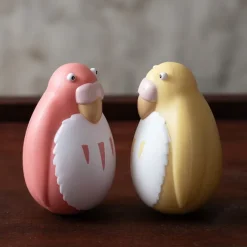 Maison Ghibli Two pack Roly-poly figurines Red & Yellow Parakeet - The Boy and the