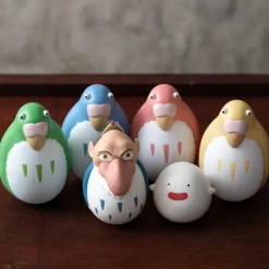 Maison Ghibli Two pack Roly-poly figurines Red & Yellow Parakeet - The Boy and the