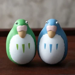 Maison Ghibli Two pack Roly-poly figurines Blue & Green Parakeet - The Boy and the