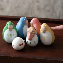 Maison Ghibli Two pack Roly-poly figurines Heron & Warawara - The Boy and the Heron