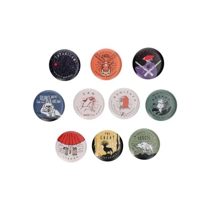 Maison Ghibli Vintage Badge Collection 10 PCS - Princess Mononoke