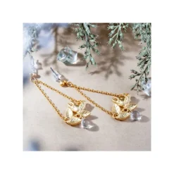 Maison Ghibli White Totoro Earring Hidden In A Leaf - My Neighbor Totoro