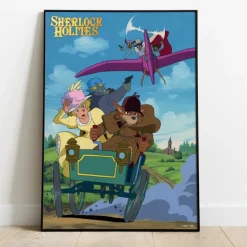 Maison Ghibli Wood Panel 01 - Sherlock vs Moriarty - Sherlock Hound