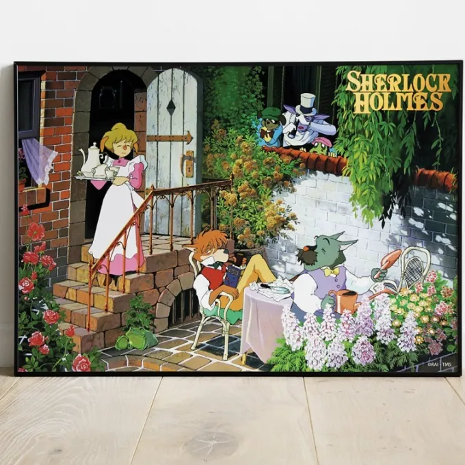 Maison Ghibli Wood Panel 03 - Tea time - Sherlock Holmes